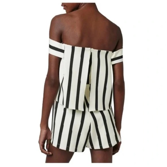 Topshop Romper in US Size 0, UK Size 4  with Black and White Stripes - Picture 5 of 5